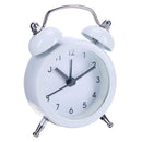 Mini Cartoon Dial Number Round Desk Children Metal Alarm Clock(White)