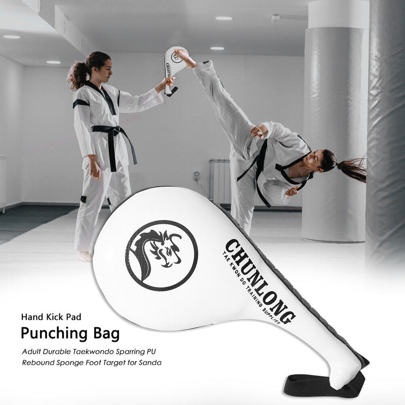 Taekwondo Sanda Kickboxing Pad Punch MMA Muay Thai Foot Target (A White) Newly