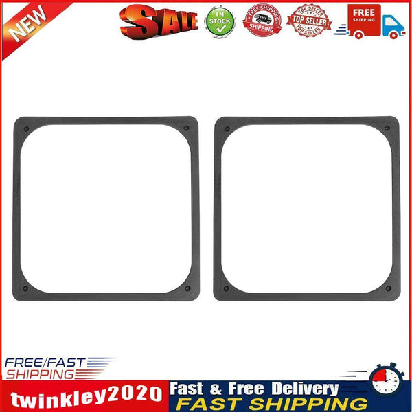 2pcs 120x120mm Anti Vibration Silicone Rubber Fan Gasket for PC Case Fan Newly