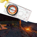 Map Compass Ruler Travel Navigation Ruler For Camping Hiking S0E7