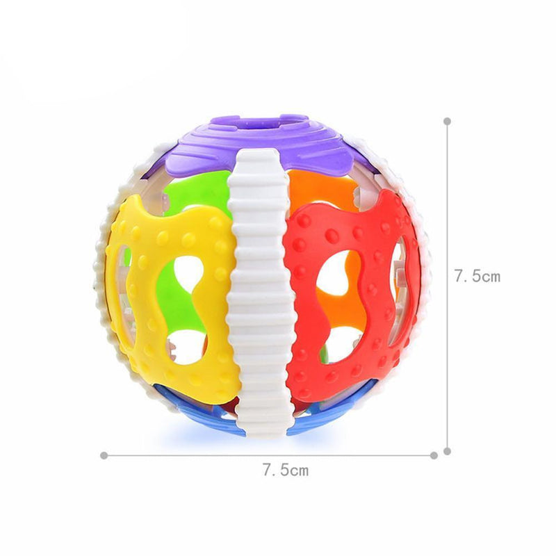 Soft Rubber 0-1Y Baby Rattles Little Loud Bell Ball Grasping Puzzle Toys