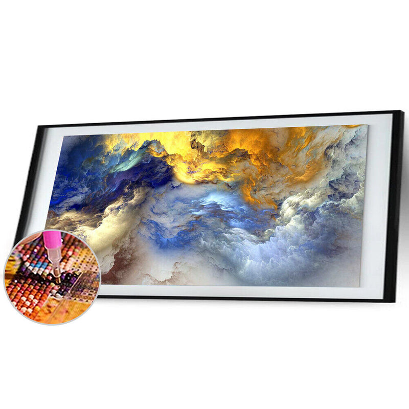 5D DIY Diamond Painting Full Round Drill Color smoke Picture of Rhinesto