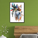 Wolf 5D DIY Part Drill Special Shaped Diamond Painting Color Cross Stitch Newly