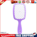 Hollow Detangling Hairdressing Comb Wet Dry Hair Scalp Plate Combs (Purple)