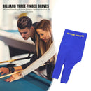 Billiards Three Fingers Glove Left Hand Billiard Glove Free Size (Blue) Newly