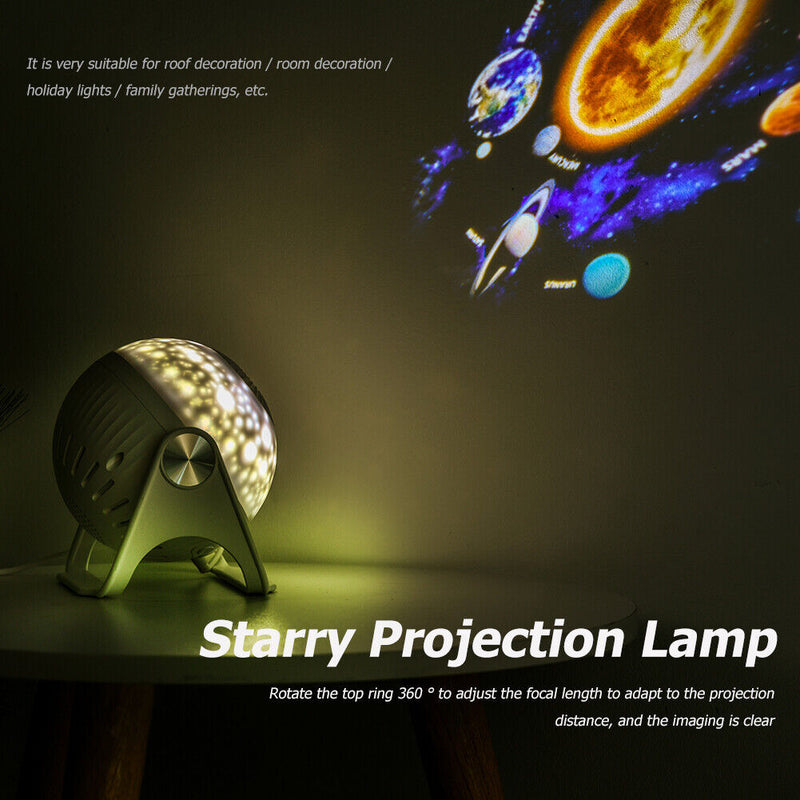 360 Degree Rotating LED Projector Night Light Music Ceiling Galaxy Star Sky Lamp