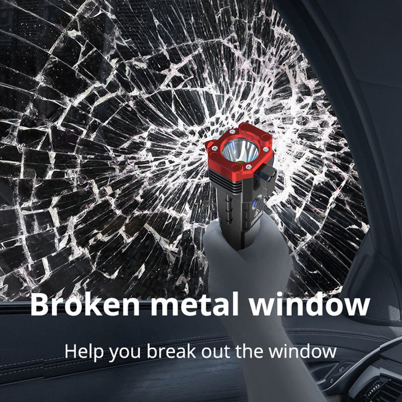 LED Flashlight for Car Waterproof Tool (With Glass Breaker and Seatbelt Cut