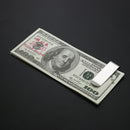 Metal Stainless Steel Print Money Clips Brass Card Holder Folder(Round Dot)