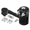 Baffled Car Oil Trap Catch Can Tank Set with Air Filter Pants Fuel Reservoir Kit