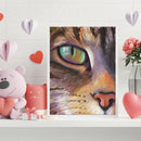 DIY Oil Paint by Numbers Cat Hand Painted Acrylic Drawing Coloring Picture