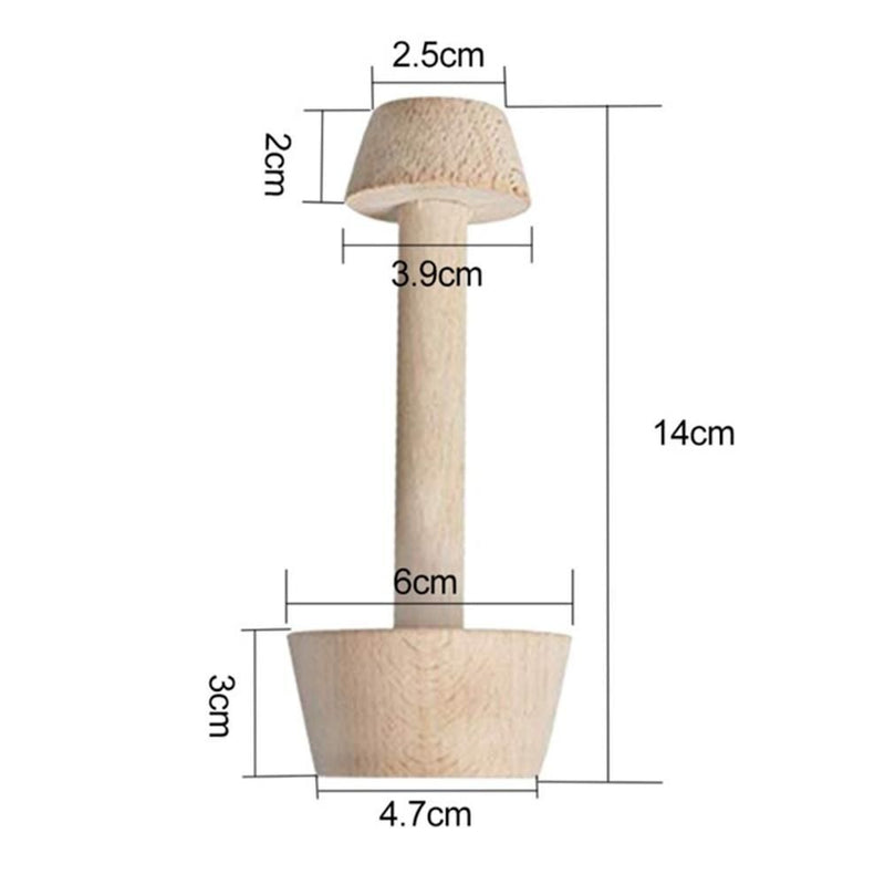Eggtart Mold Double Side Wooden Egg Tart Tamper Cake Tools Pastry Pusher
