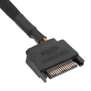 Sleeved SATA 15Pin to 2 Way 3Pin 4Pin Fan Power Adapter Extension Cable