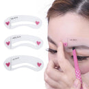 3 Styles Thrush Card Eyebrow Stencils Shaper Drawing Guide Eyebrow Shaper Kit