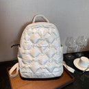 Fashion Space Cotton Backpack Unisex Large Capacity Quilted Padded Travel Bags