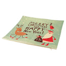 6pcs Xmas Decorative Throw Pillow Case Square Pillowcase for Sofa Bed Supplies