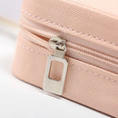 Flannel PU Jewelry Organizer Travel Portable Mini Earrings Display Storage Box