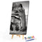 Elephant Mom and Kid Oil Paint By Numbers DIY Home Decoration Gift Wall Art Kit