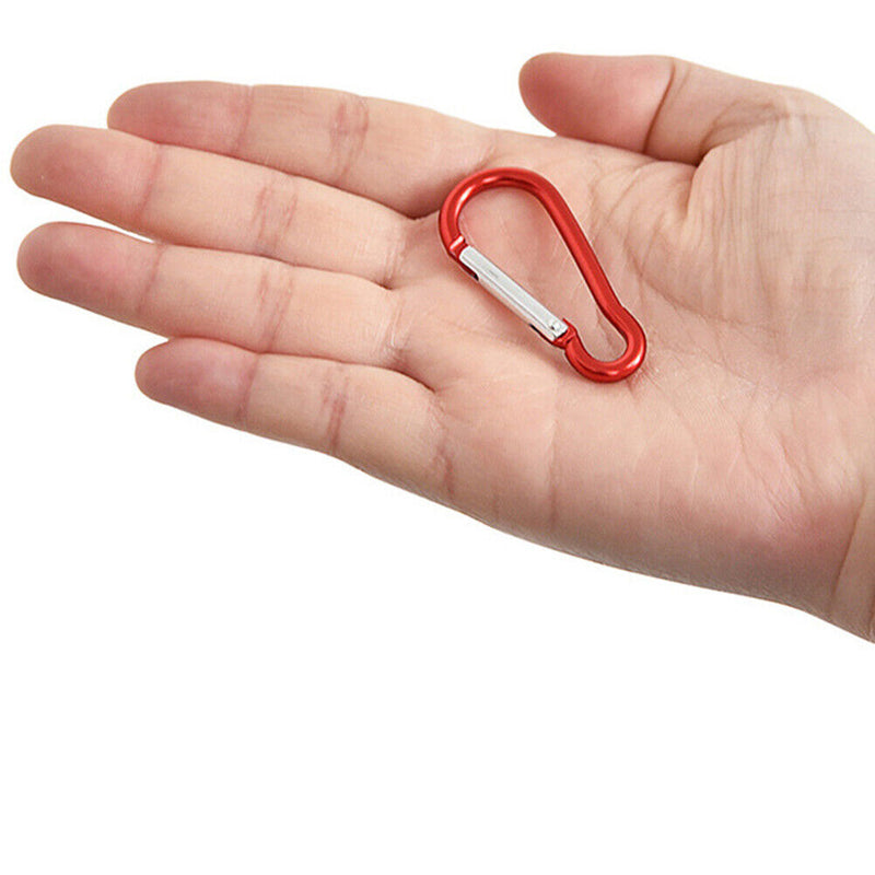 10pcs Spring Aluminum Backpack Carabiner Hiking Camping Hang Holder Clip Buck