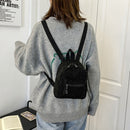 Female Preppy Style Lamb Wool Backpack Women Winter Solid Color Mini Rucksacks