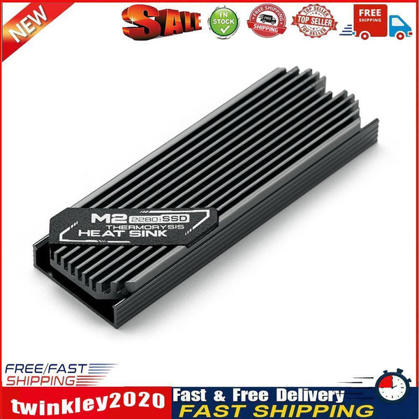 M.2 Solid State Hard Disk Heatsink Heat Radiator for PCIE 2280 SSD (Grey) Newly