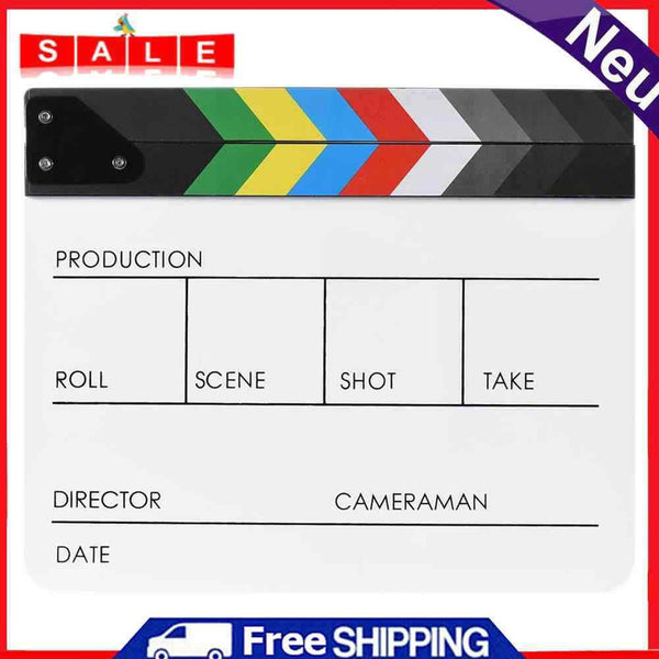 Colorful Director Video Scene Clapper Acrylic Dry Erase Clapper Board Cut Prop