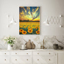 5D DIY Diamond Painting Sunflowers Full Round Drill Canvas Wall Drawing Mos