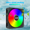 FC120S LED Gorgeous PC Case Fan Large 4 Pin Power Supply CPU Cooling Radiator