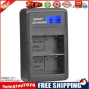 BP-511/511A LCD Display 2A Dual Port USB Battery Charger for Canon Camera