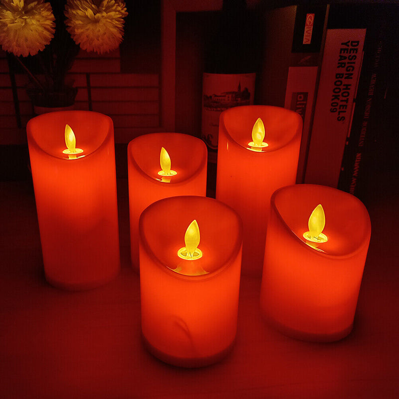 Flameless Electronic Candle Light Auto Swing Everlasting Light Safety Home Decor