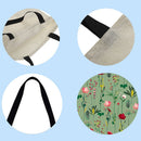 Flowers Printed Shoulder Shopping Bag Casual Large Tote Handbag (40*40cm) A