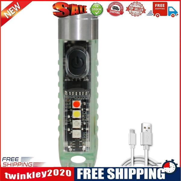 Keychain LED Flashlight Mini Pocket Torch for Outdoor EDC Emergency (Green)