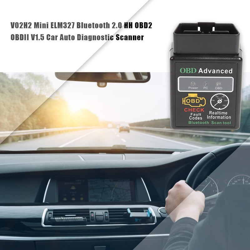V02H2 Mini ELM327 Bluetooth HH OBDII OBD2 V1.5 Car Diagnostic Tool OBD 2 Scanner