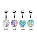 Navel Dangle Navel Ring Mermaid Belly Bars Body Piercing Bar 316L Medical Steel