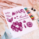 Flower Leaves Blessings Cutting Die Seal Stamp Album Making Embossing Paper Card