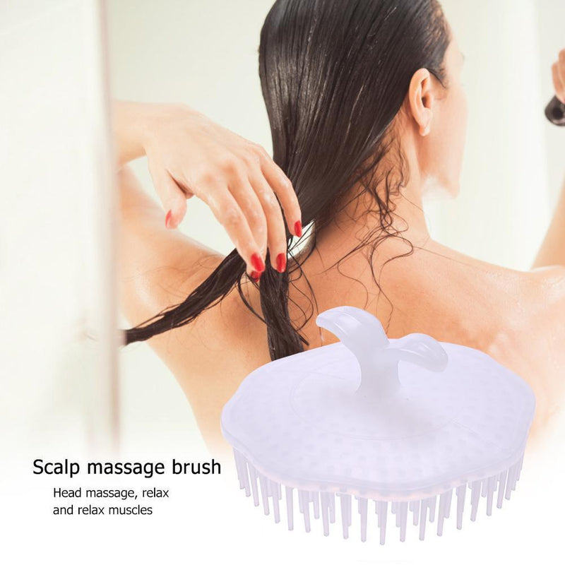 2pcs Silicone Shampoo Scalp Shower Washing Hair Brushes Head Massage Combs