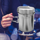 2pcs/Set Foldable Portable Camping Cooking Kettle+Storage Bag Outdoor Pots Newly