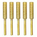 15pcs 4/4.8/5.5mm Diamond Coated Cylindrical Burr Stone File Chainsaw Sharp
