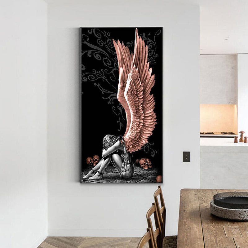 Angel Oil Paint By Numbers Kits DIY Handpainted on Canvas Wall Art Picture Craft