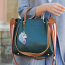 6pcs Rainbow Horse Diamond Painting Keychain DIY Key Ring Pendants (YSK089)