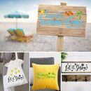 Season Pattern Decorative Word Stencils Welcome Theme Signs Festival Ornament