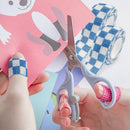 Self Adhesive Tape Elastic Bandage Finger Protector Wrap (Blue Plaid)