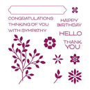 Flower Birthday Transparent Silicone Seal Stamp for Scrapbooking DIY (B)