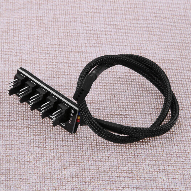 Host Fall PC Cooler Cooling Fan Power Cable 1 Female with 5 Male 4Pin Buc