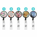 Retractable Anti-Lost Clip Lanyards Nurse ID Name Card Badge Holder Key Ring
