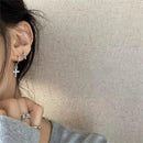Shinning Sparkle Earrings Cross Earrings Asymmetry Stud Zircon Crystal Earrings