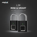 Anytek L34 Smart Fingerprint Padlock USB Rechargeable Door Suitcase Lock