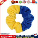 Korean Women Scrunchies Hairband Hit Color Elastic Hair Ties (Blue Yellow) Newly
