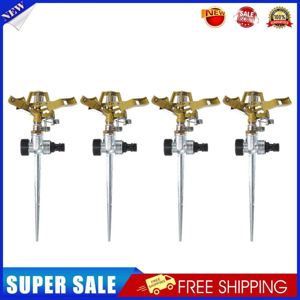 Adjustable Rotate Watering Sprinkler Garden Metal Irrigation System (4pcs)