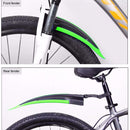 2pcs MTB Bike Mudguard Wings Set Cycling Bicycle Front Rear Fenders (Green)