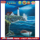 5D DIY Diamond Painting Full Round Drill Seaside Lighthouse Wall Decor Crafts